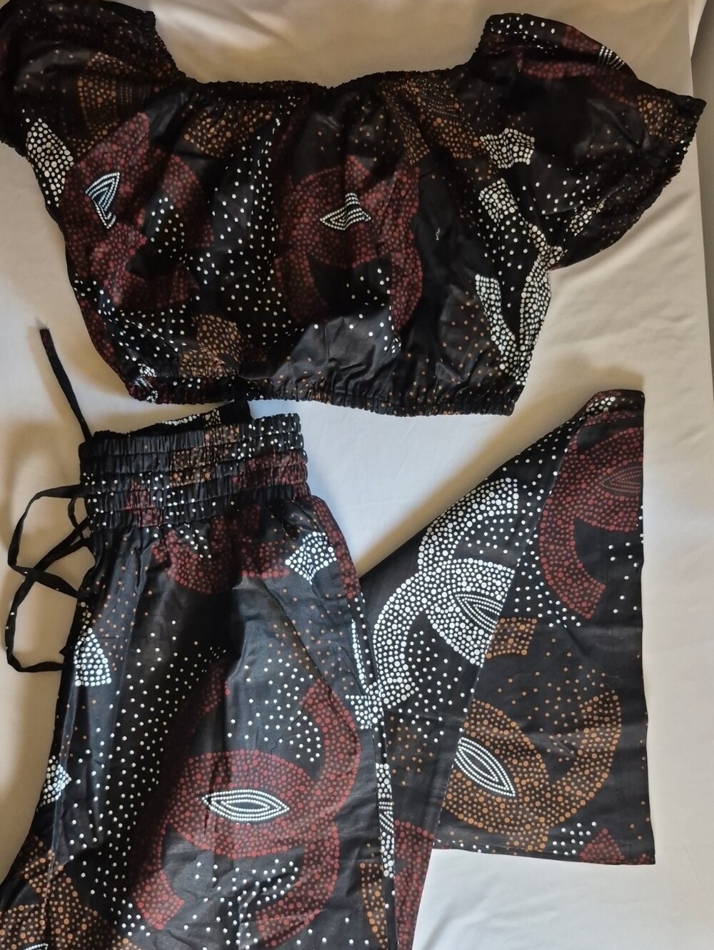 Wide Leg Drawstring Pant Set